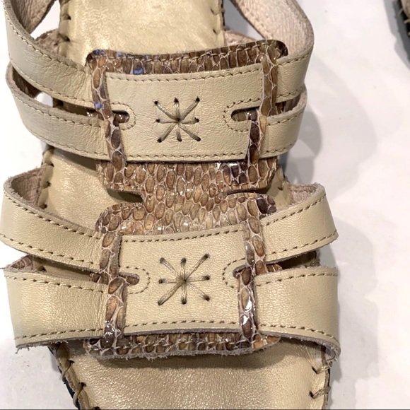 La Plume Isabelle Snake Print Leather Slides - Picture 6 of 10